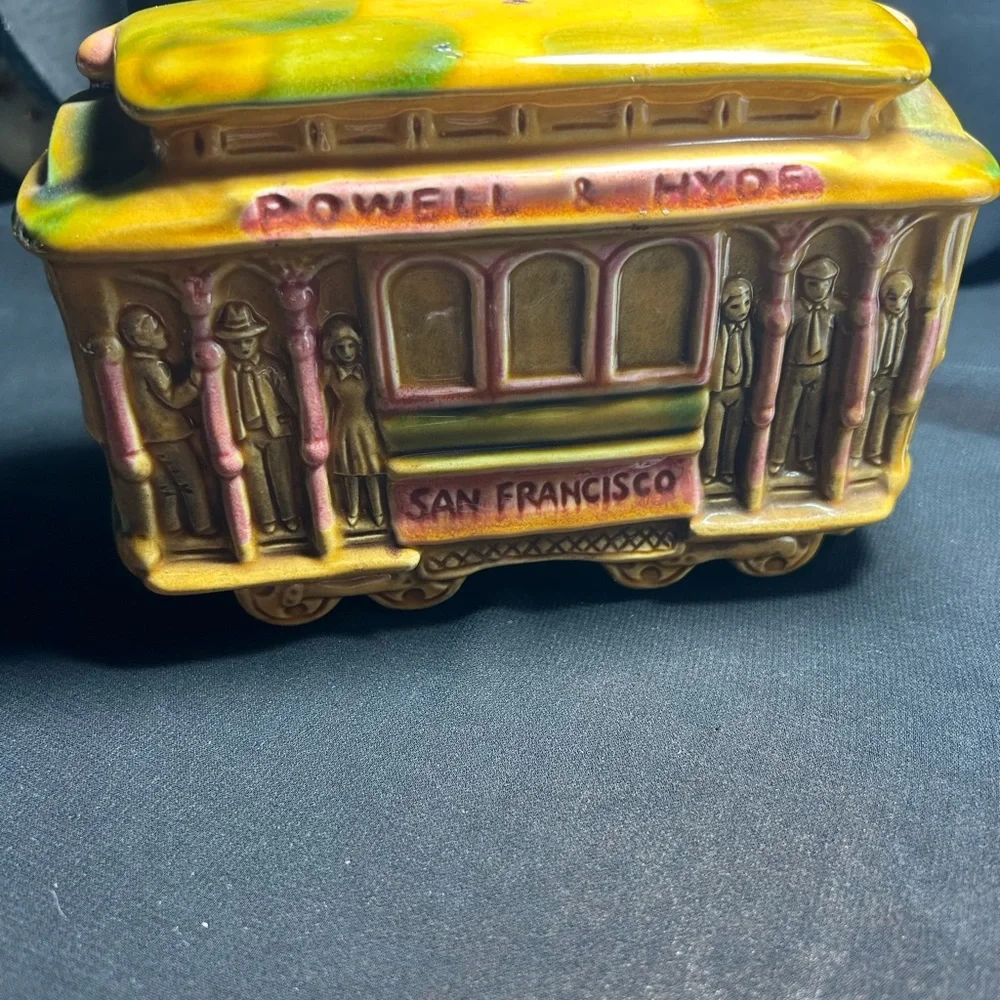 SNCO Vintage San Francisco Cable Car Piggy Bank. Missing bottom plug - Picture 1 of 8